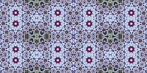 Seamless kaleidoscope pattern. The texture of the woven pattern. Endless pattern