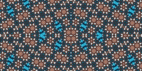 Seamless kaleidoscope pattern. The texture of the woven pattern. Endless pattern