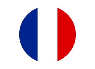 France Flag icon. Round flag of france icon design, vector illustration