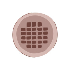 manhole drain cover cartoon. grating sewer, lid stormwater, infrastructure safety manhole drain cover sign. isolated symbol vector illustration