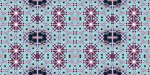 Seamless kaleidoscope pattern. The texture of the woven pattern. Endless pattern