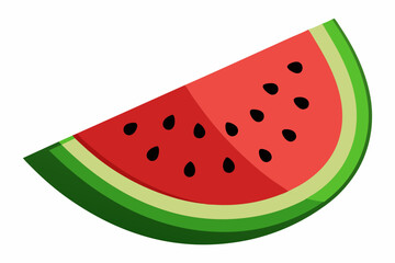 Watermelon slice isolated on a white background