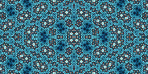 Seamless kaleidoscope pattern. The texture of the woven pattern. Endless pattern