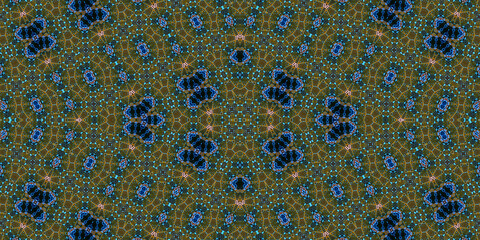 Seamless kaleidoscope pattern. The texture of the woven pattern. Endless pattern