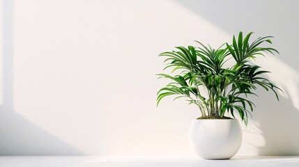 Potted Palm Tree in Minimalist Interior