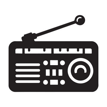 recommend clip art: Radio icon vector , Radio and Communication Equipment, Vintage radio silhouette isolated on white background