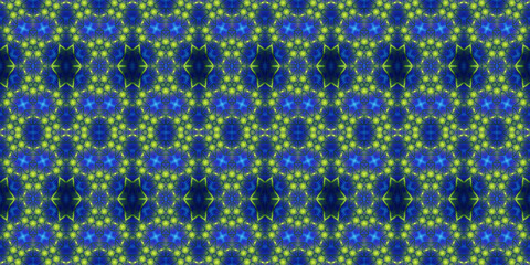 Seamless kaleidoscope pattern. The texture of the woven pattern. Endless pattern