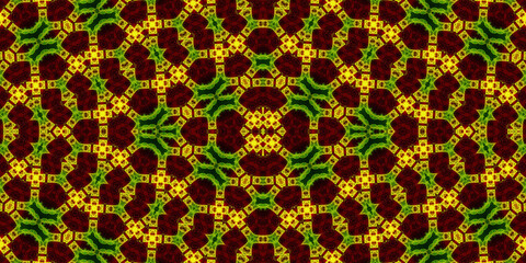 Seamless kaleidoscope pattern. The texture of the woven pattern. Endless pattern