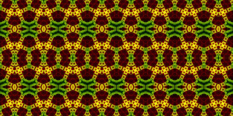Seamless kaleidoscope pattern. The texture of the woven pattern. Endless pattern
