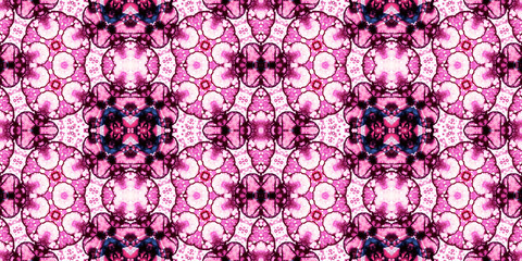 Seamless kaleidoscope pattern. The texture of the woven pattern. Endless pattern
