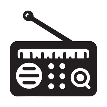 recommend clip art: Radio icon vector , Radio and Communication Equipment, Vintage radio silhouette isolated on white background