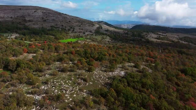 Wide panoramic view of Col de Vence in Provence, France