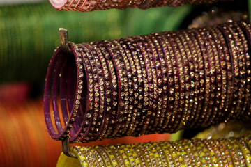 Designer bangles pf all colors for wedding and festivals in charminar and commercial street...