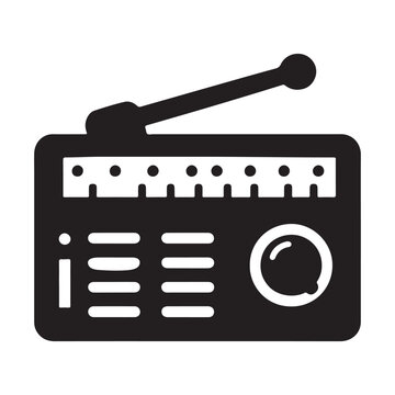 recommend clip art: Radio icon vector , Radio and Communication Equipment, Vintage radio silhouette isolated on white background