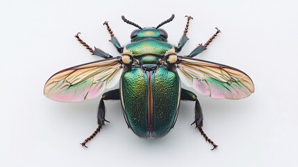 Iridescent Beetle: A Stunning Macro Portrait of Nature's Jewel