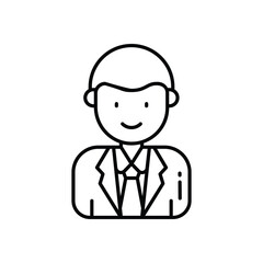 Lawyer vector icon stock illustration