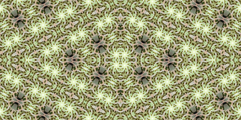 Seamless kaleidoscope pattern. The texture of the woven pattern. Endless pattern