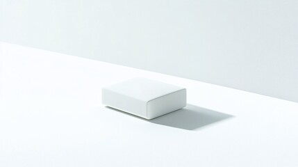 White Cube on White Background: Minimalist Product Display