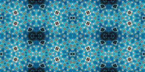 Seamless kaleidoscope pattern. The texture of the woven pattern. Endless pattern
