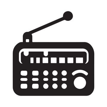 recommend clip art: Radio icon vector , Radio and Communication Equipment, Vintage radio silhouette isolated on white background