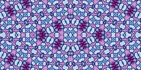 Seamless kaleidoscope pattern. The texture of the woven pattern. Endless pattern