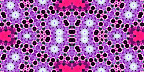 Seamless kaleidoscope pattern. The texture of the woven pattern. Endless pattern