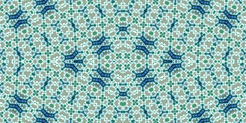 Seamless kaleidoscope pattern. The texture of the woven pattern. Endless pattern