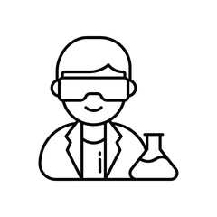 Scientist vector icon stock illustration