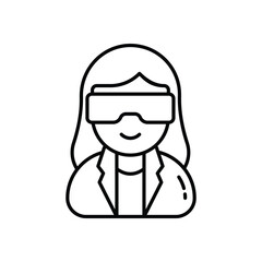 Researcher vector icon stock illustration