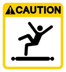 Caution Climbing Sitting Walking Or Riding On Conveyor Symbol Sign, Vector Illustration, Isolate On White Background Label .EPS10