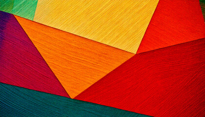 Abstract colorful geometric background with fabric texture