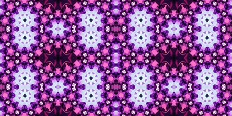 Seamless kaleidoscope pattern. The texture of the woven pattern. Endless pattern