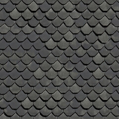 Slate snowy wodden shingle roof tile seamless texture