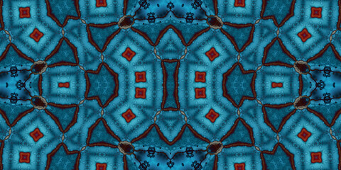 Seamless kaleidoscope pattern. The texture of the woven pattern. Endless pattern