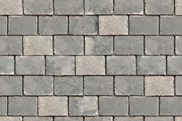 Slate snowy wodden shingle roof tile seamless texture