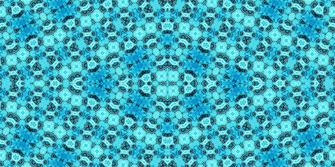 Seamless kaleidoscope pattern. The texture of the woven pattern. Endless pattern