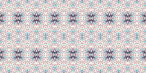 Seamless kaleidoscope pattern. The texture of the woven pattern. Endless pattern