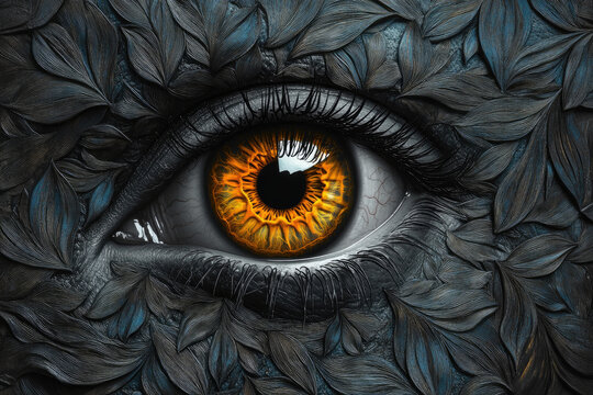 ivid Design Highlighting a Detailed Human Eye Center