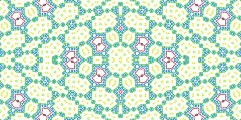 Seamless kaleidoscope pattern. The texture of the woven pattern. Endless pattern
