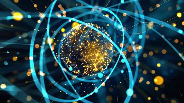 A particle collision depicted in reverse with particles recoiling away from each other instead of colliding showcasing the concept of time reversal symmetry.