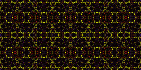 Seamless kaleidoscope pattern. The texture of the woven pattern. Endless pattern