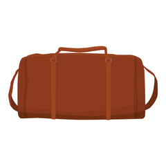 Brown leather duffel bag travel case