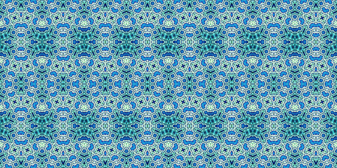 Seamless kaleidoscope pattern. The texture of the woven pattern. Endless pattern
