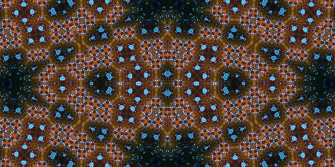 Seamless kaleidoscope pattern. The texture of the woven pattern. Endless pattern