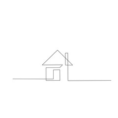 House one line drawing 