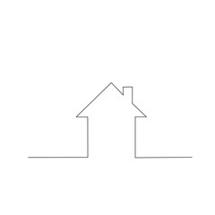 House one line drawing 