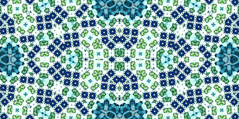 Seamless kaleidoscope pattern. The texture of the woven pattern. Endless pattern