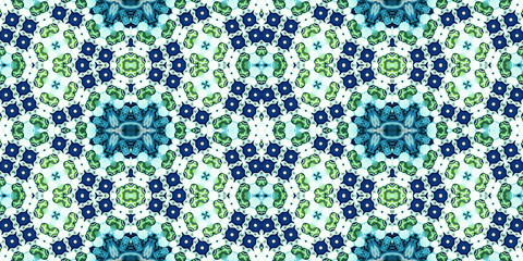 Seamless kaleidoscope pattern. The texture of the woven pattern. Endless pattern