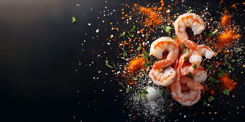 Very rich, fresh and delicious shrimp, the ultimate shrimp dish. Poster, commercial, poster, wallpaper, market, menu, restaurant, background, shrimp, photography