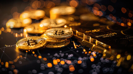 Saving money or piggy saving for a good financial future, The concept of saving money can be in the form of gold bars or cryptocurrency. Good opportunities depend on the knowledge of the investor 